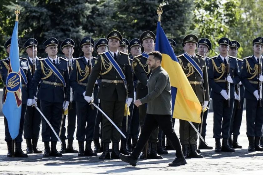 Volodímir Zelenski pronunció un discurso en el día de la Independencia de Ucrania