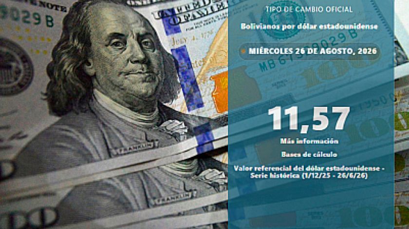 BCB fija el dólar en Bs 11,57 tras más de tres semanas de descenso