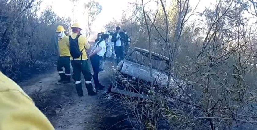 Hallan dos personas calcinadas dentro de un vehículo en Tarija