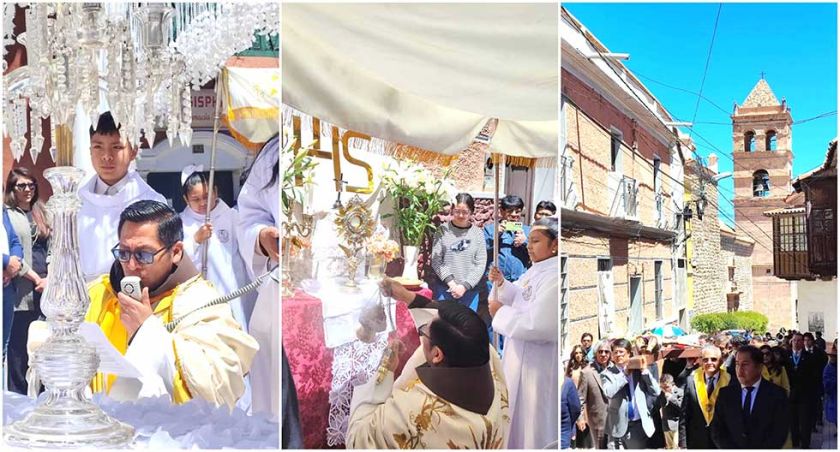 Potosí vivió procesión del Corpus Chico por el centro de la ciudad