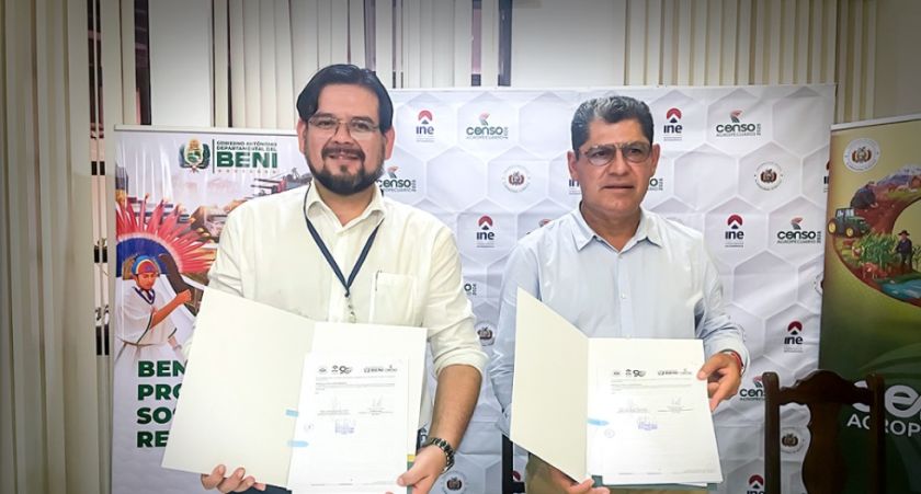 El INE y la Gobernación de Beni coordinan acciones para el despliegue del Censo Agropecuario