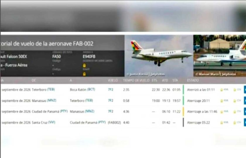El avión presidencial hizo escala en playa de Florida