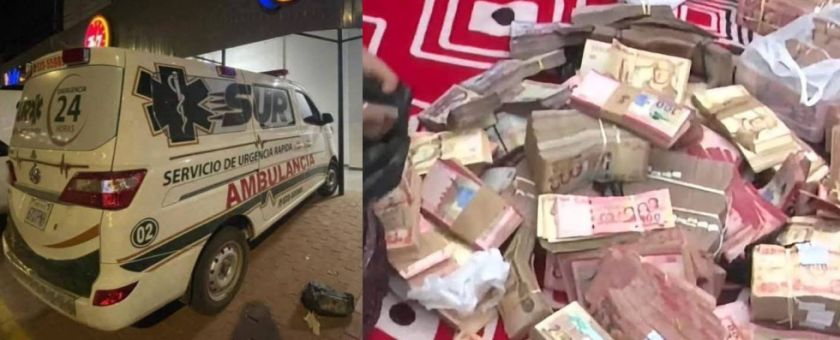 Caso Roger Mariaca: Los cuatro aprehendidos con dinero en una ambulancia llegan a La Paz