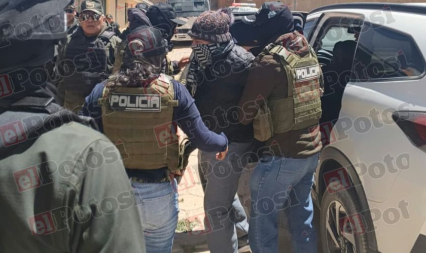 URGENTE  Roger Mariaca llega a Cantumarca bajo fuerte custodia policial