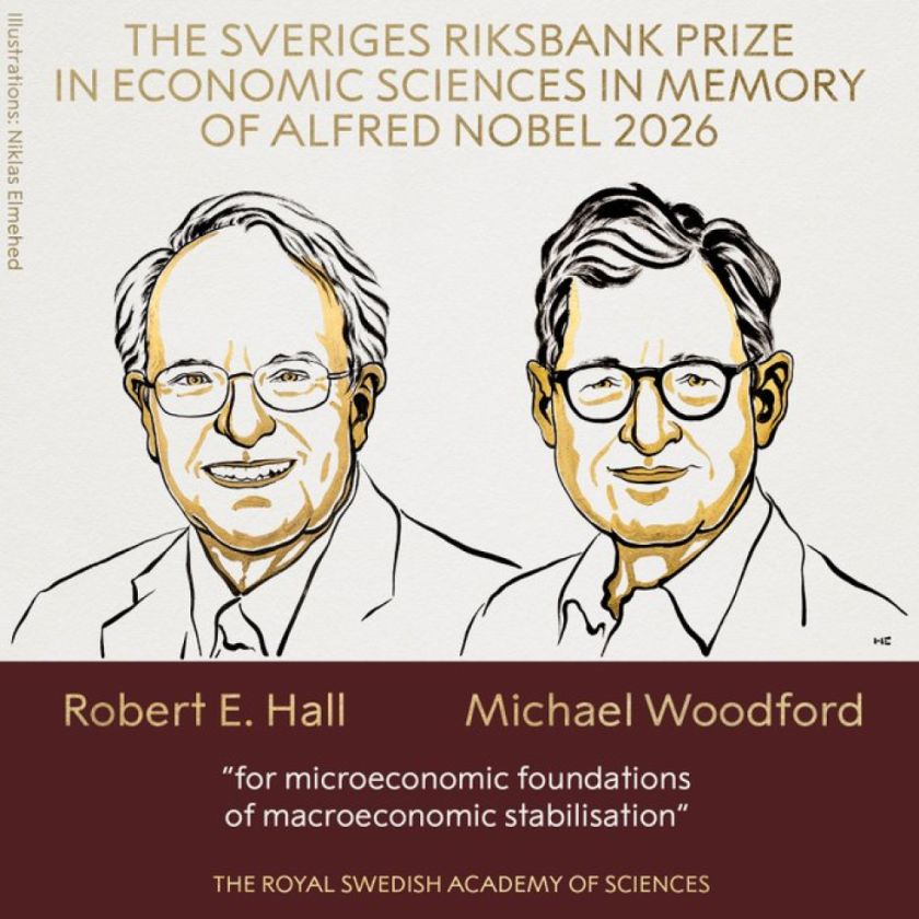 Hall y Woodford, Nobel de Economía por Fundamentos micro de estabilización macroecnómica