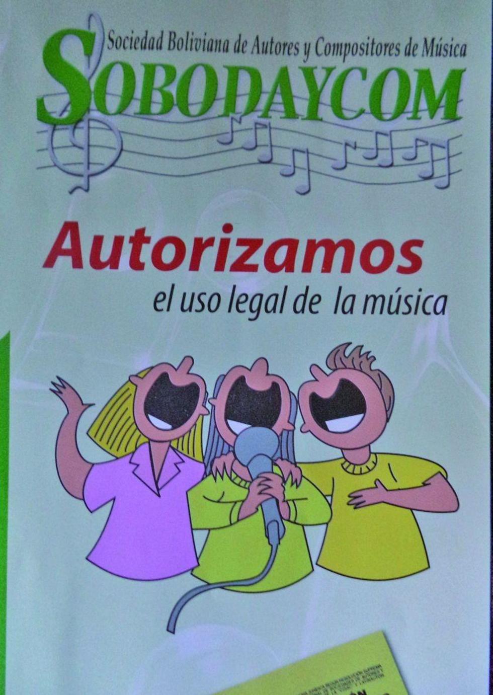 Distribuyen trípticos con los derechos de los compositores.