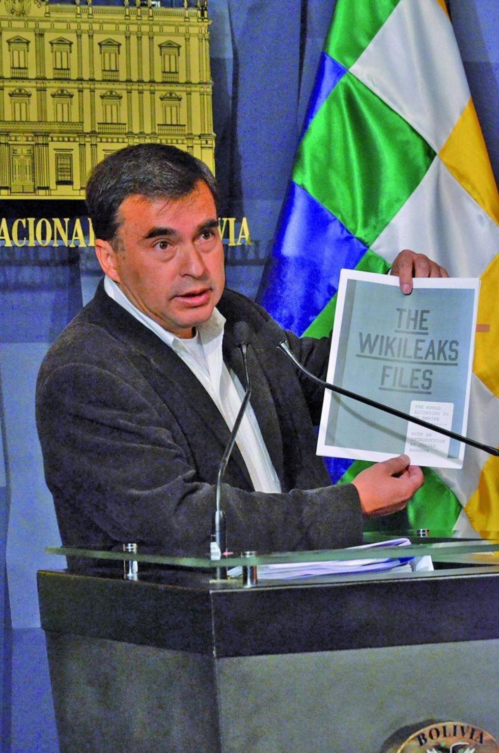 Juan Ramón Quintana, ministro de la Presidencia ayer en Palacio.