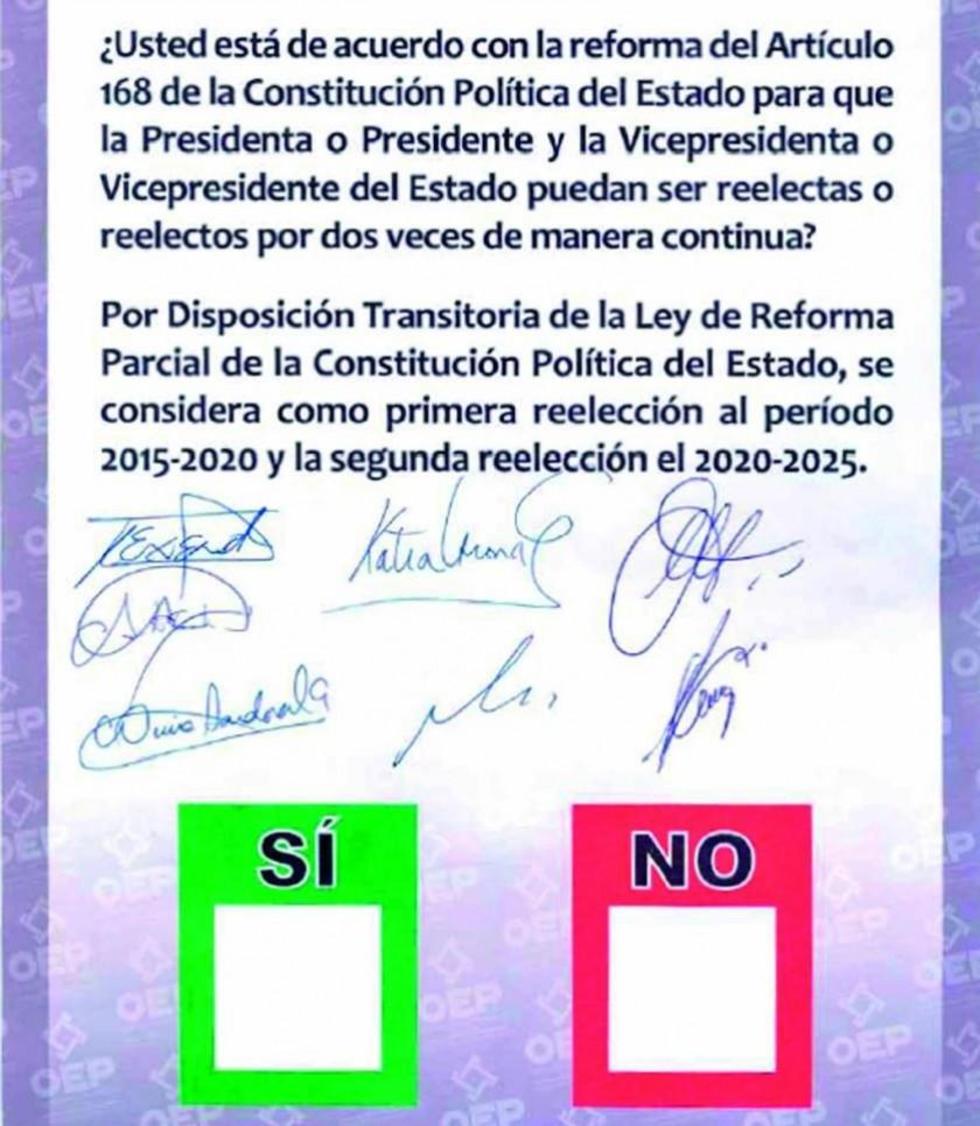 TSE define papeleta para el referendo