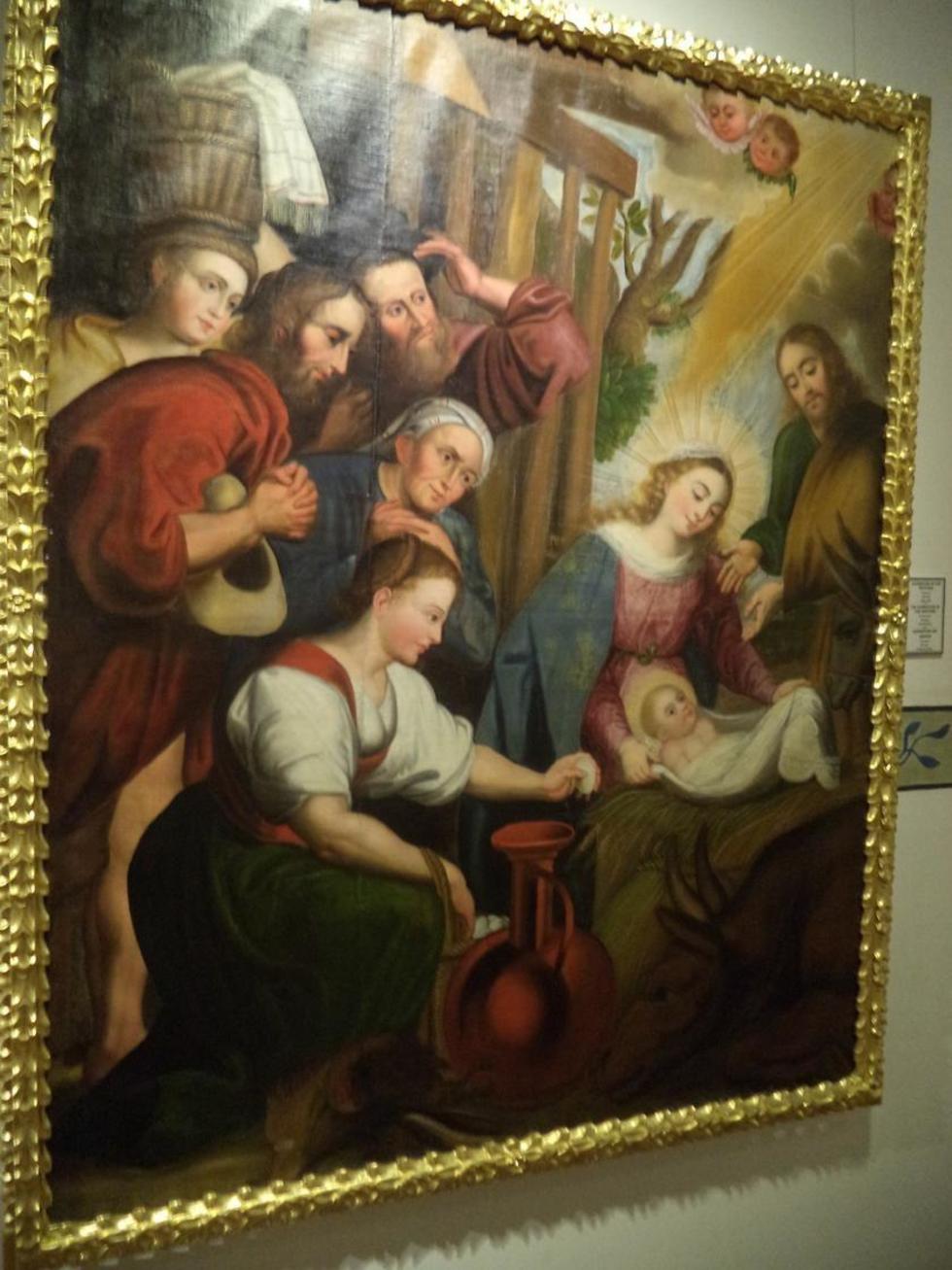 La obra "Adoración de los pastores" (anónimo).