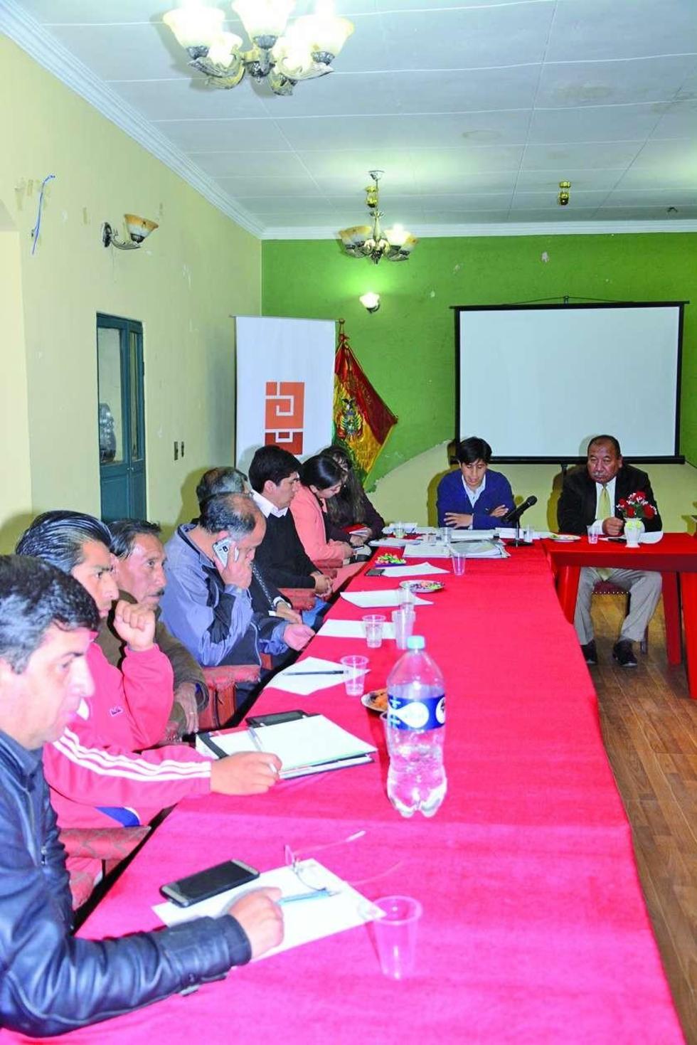Los miembros del Comité en la reunión.