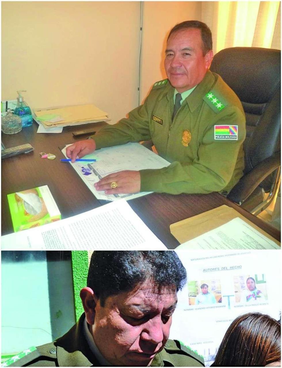 Arriba: el coronel Hermes Cepeda. Abajo: el coronel Víctor Hinojosa.