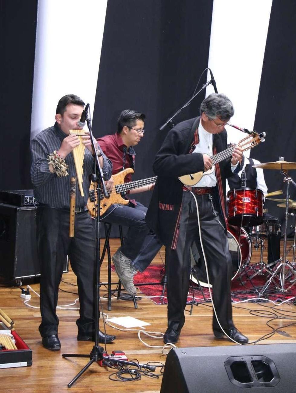 Un momento del recital de anoche.