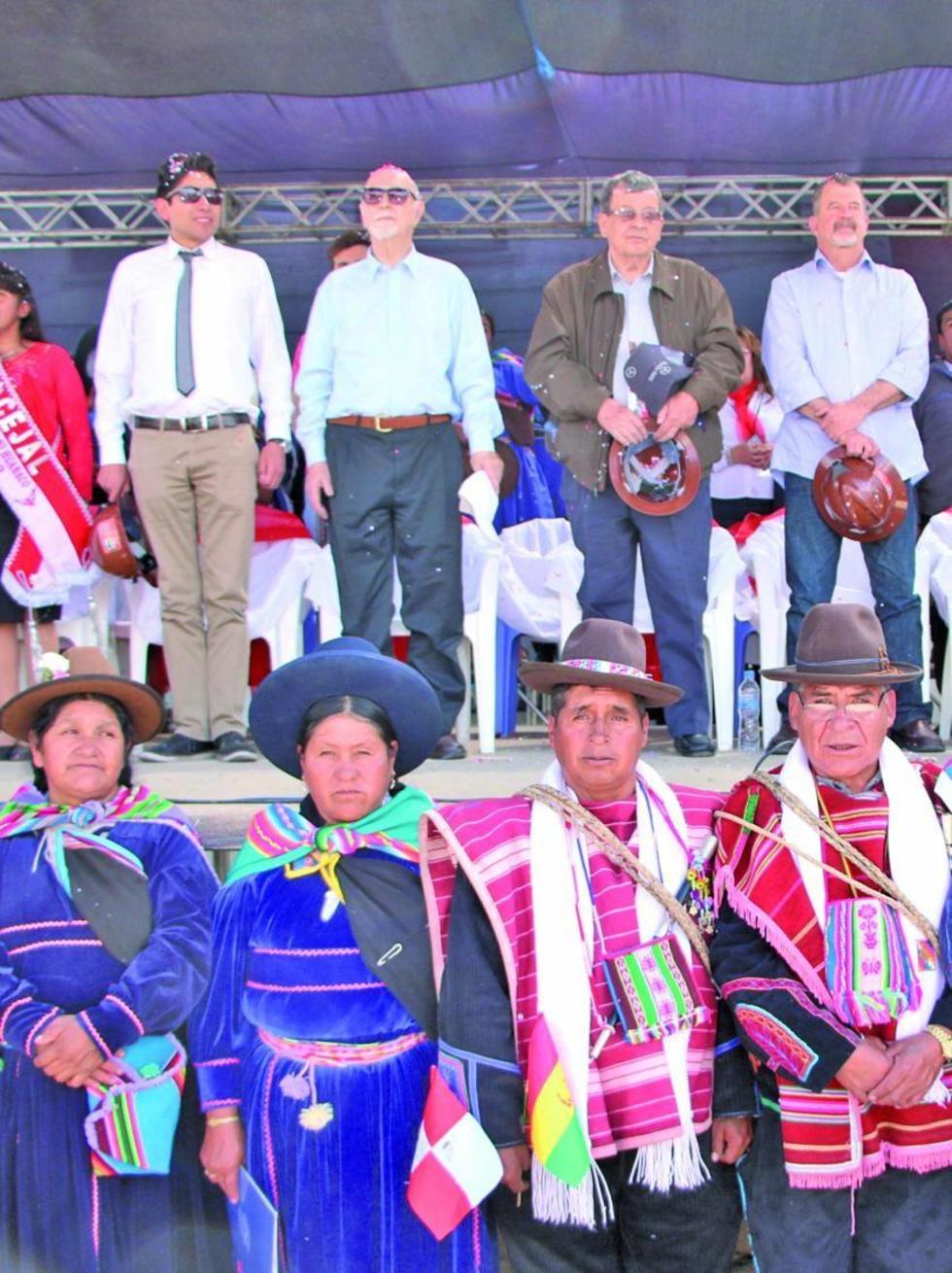 El acto de recepción en la localidad de Porco.