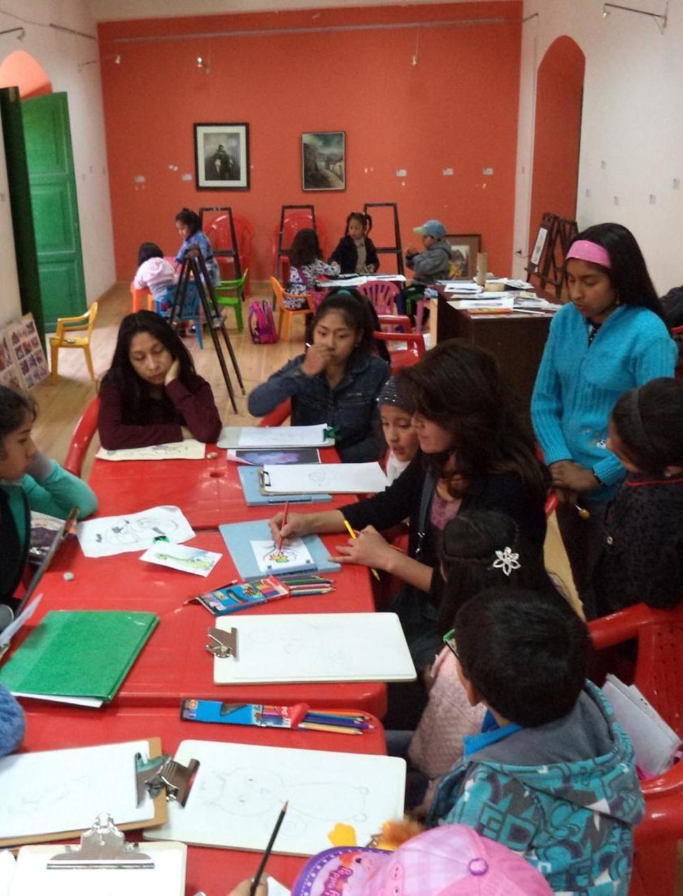 El curso de pintura y dibujo.