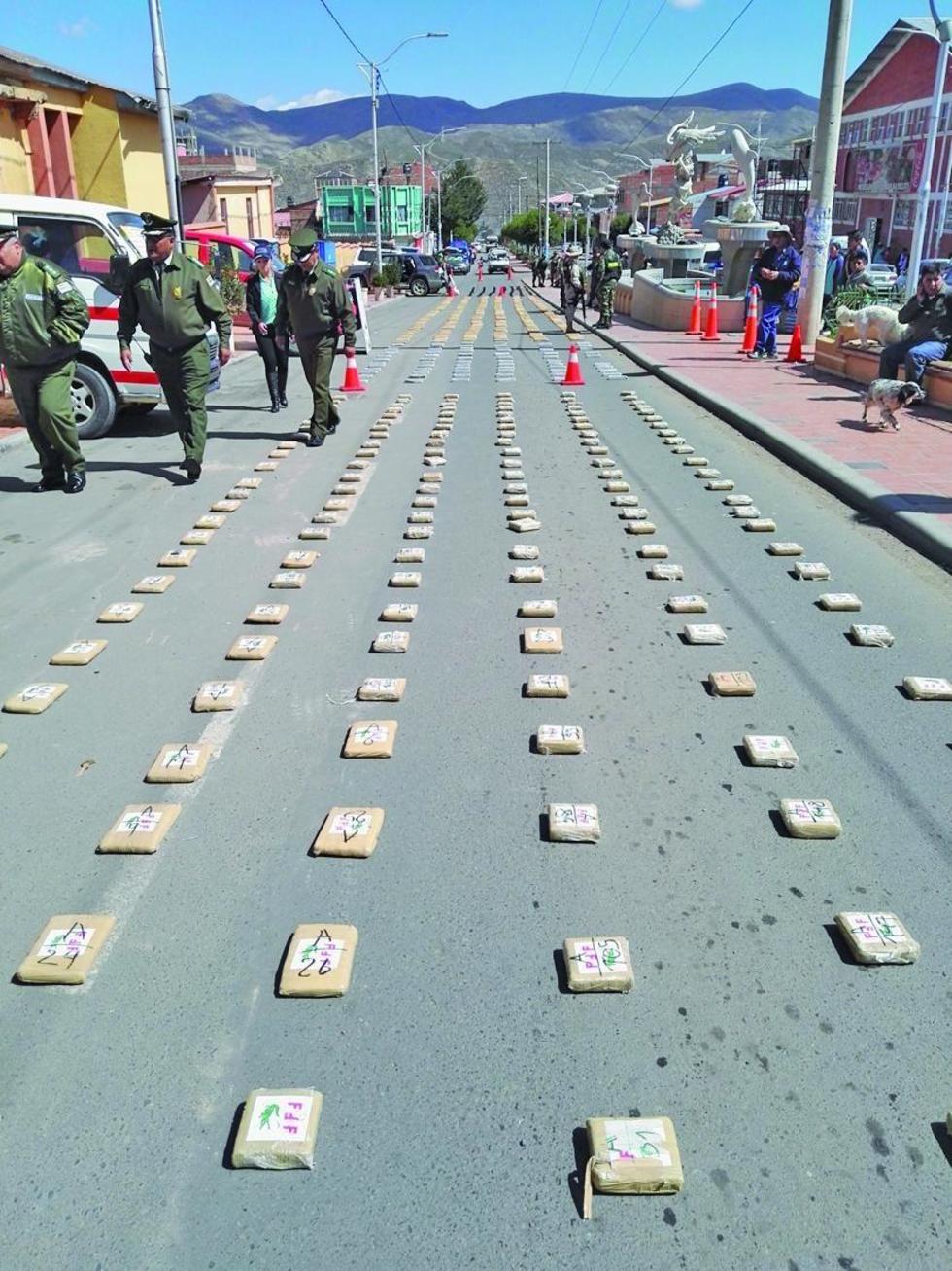 Esta la cantidad de marihuana y cocaína incautada.
