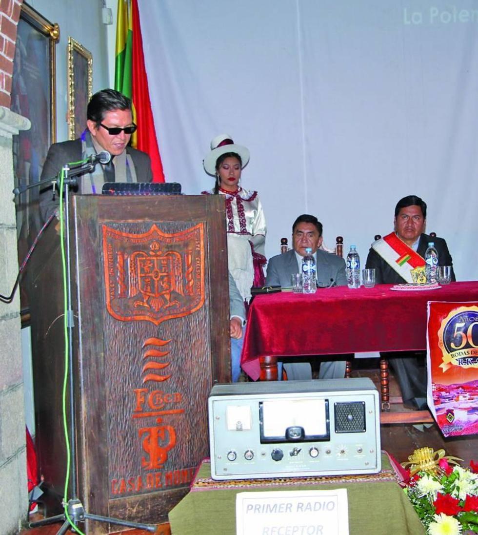 Epifanio Moscoso en el acto central de la Casa de Moneda.