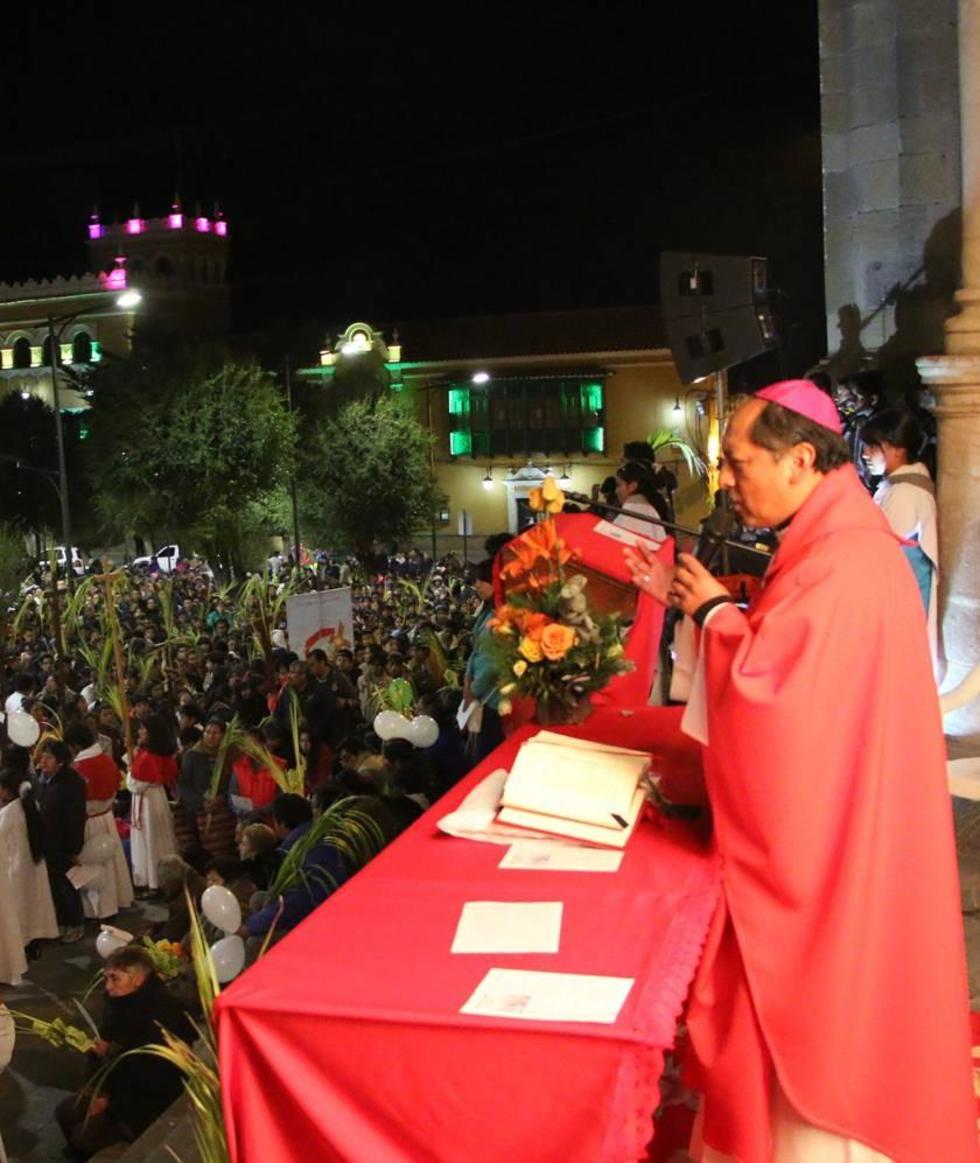 El obispo Ricardo Centellas dirigió el acto litúrgico.