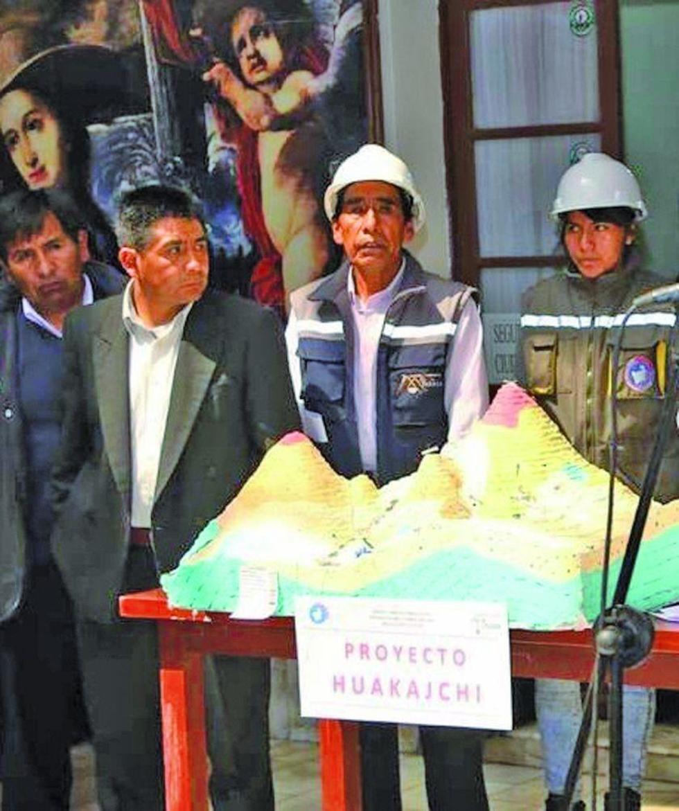 La maqueta de los cerros prospectados.