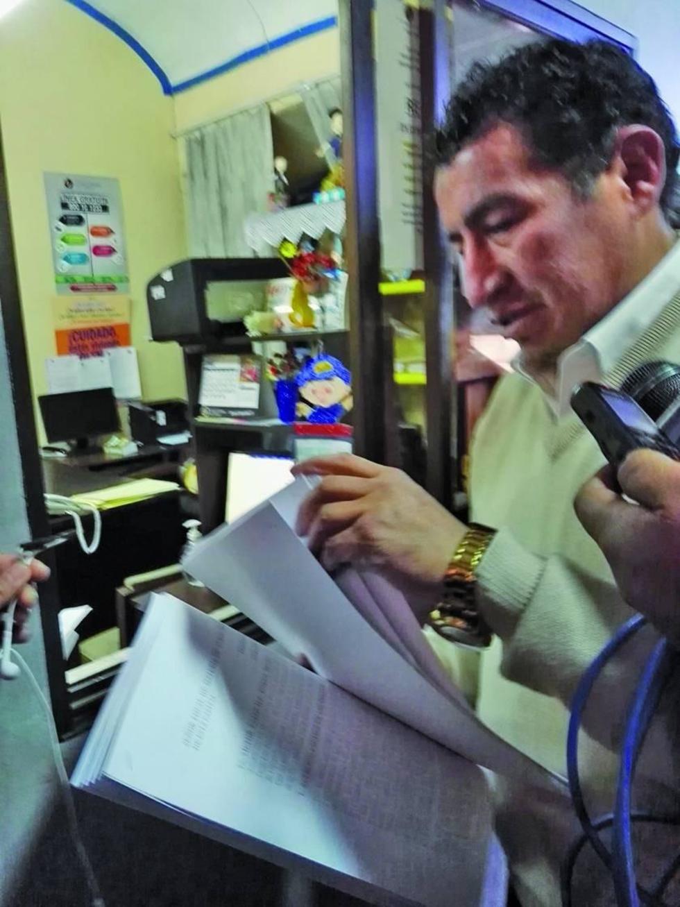El diputado cuando presenta el proceso penal.