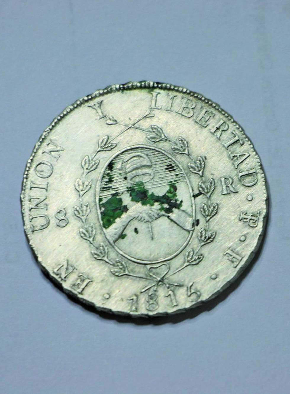 El anverso y la leyenda de una moneda.