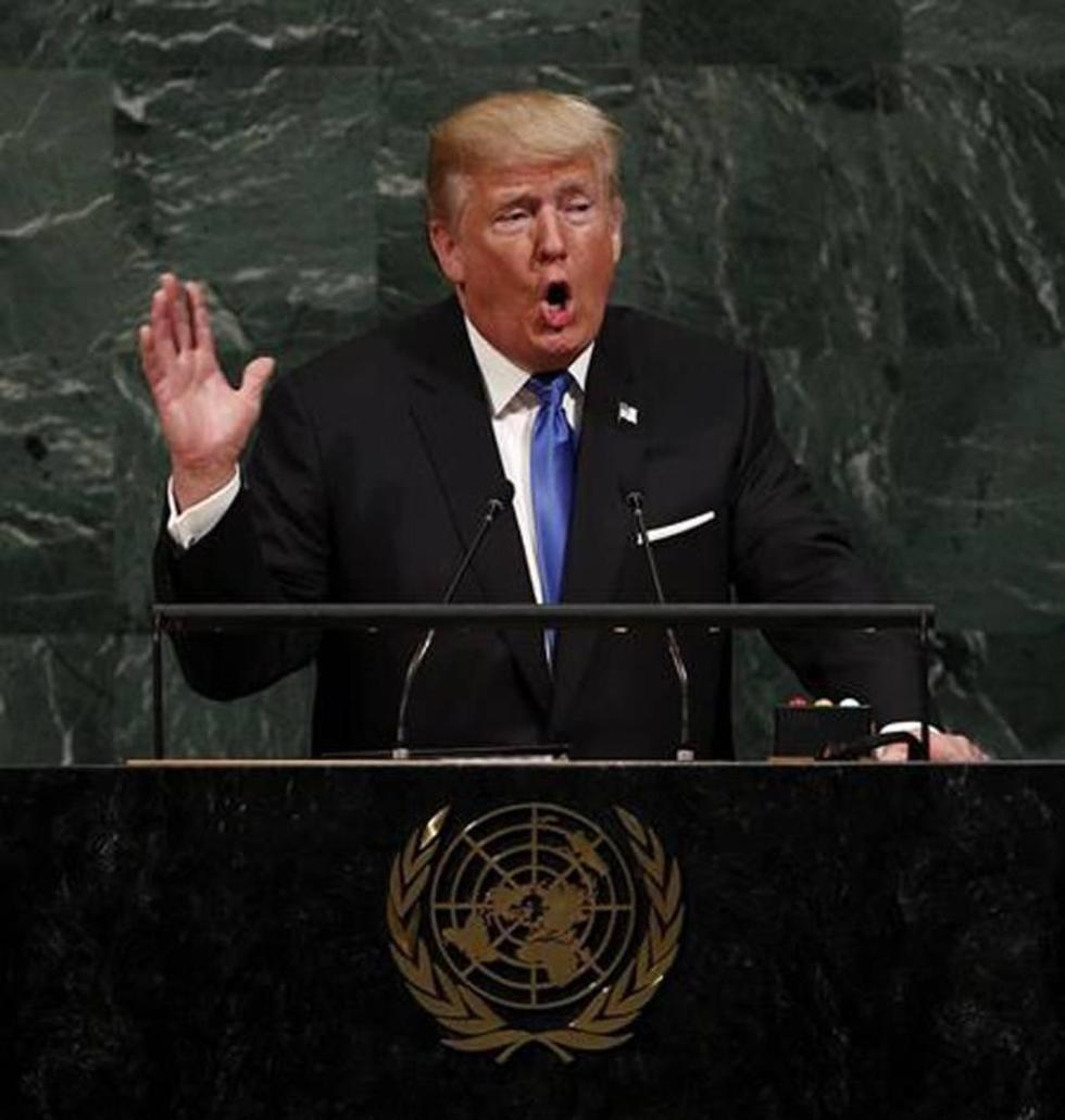El presidente pronuncia un discurso durante la Asamblea General de la ONU.