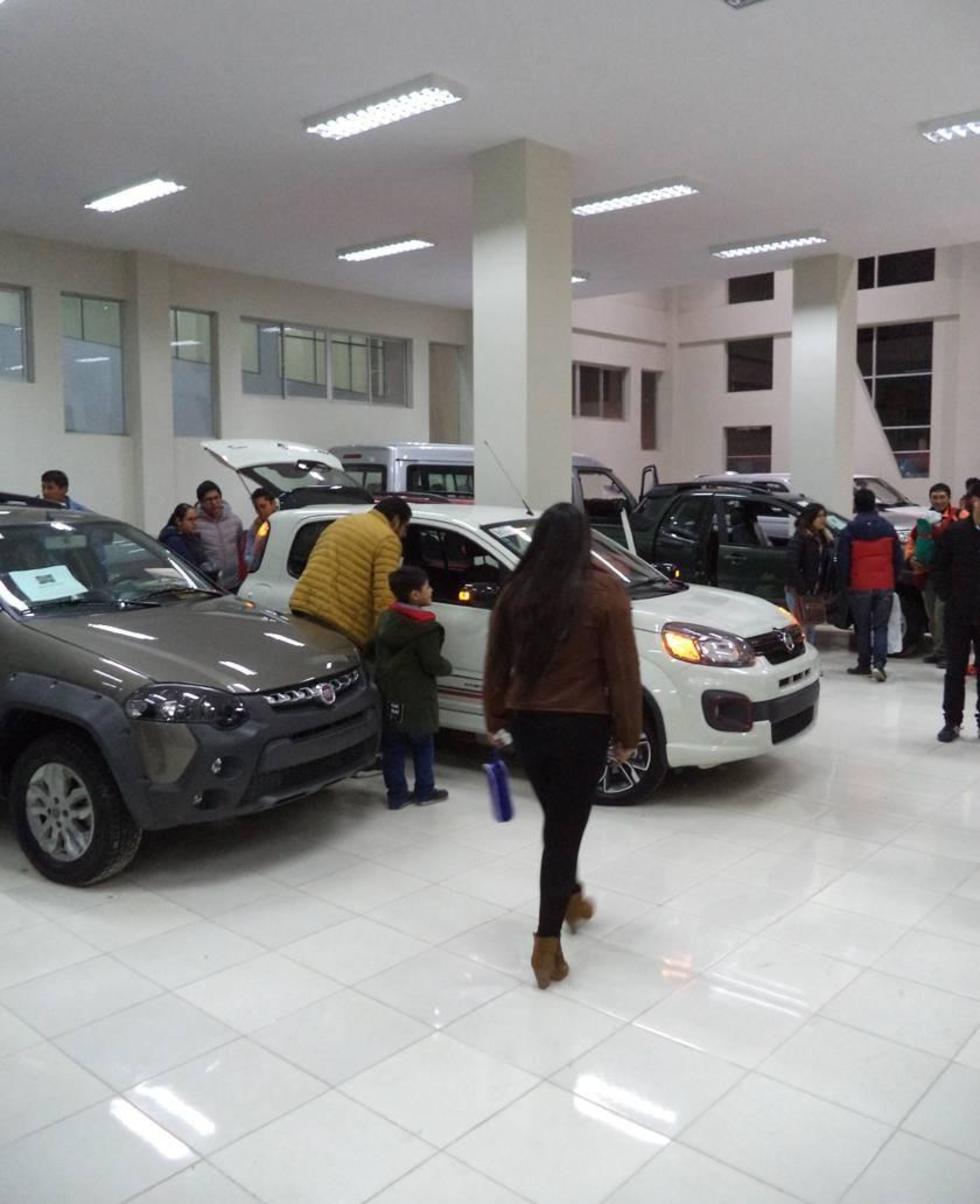 El sector automotor es visitado por la población.