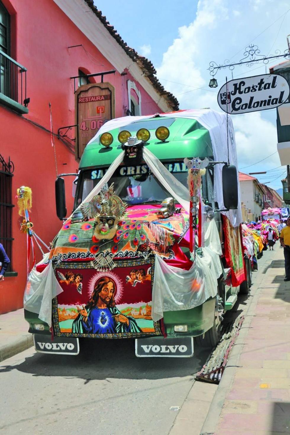 Uno de los carros alegóricos.