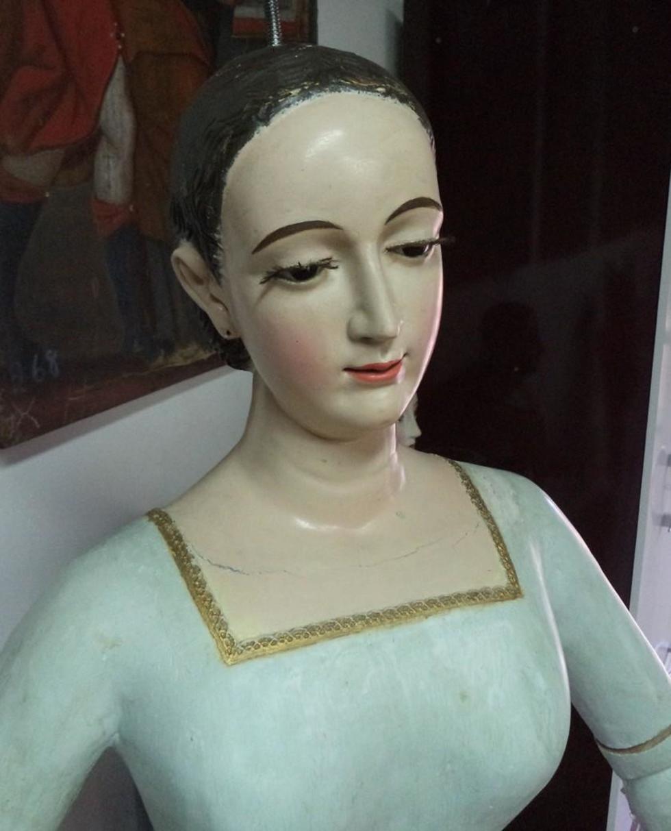 Detalle del rostro de la sagrada imagen.