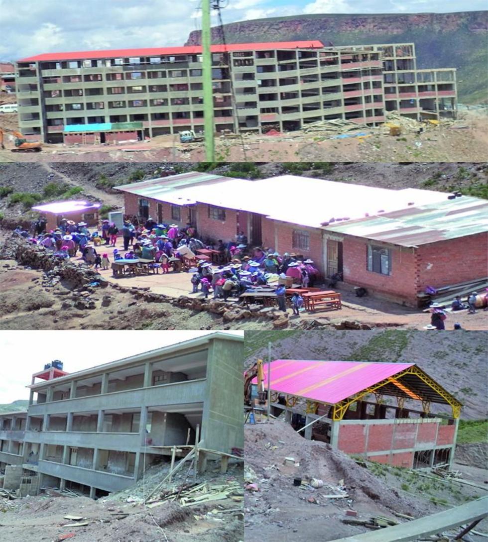 Estas son las modernas infraestructuras educativas. Así pasan clases actualmente en el Distrito 12 (c).