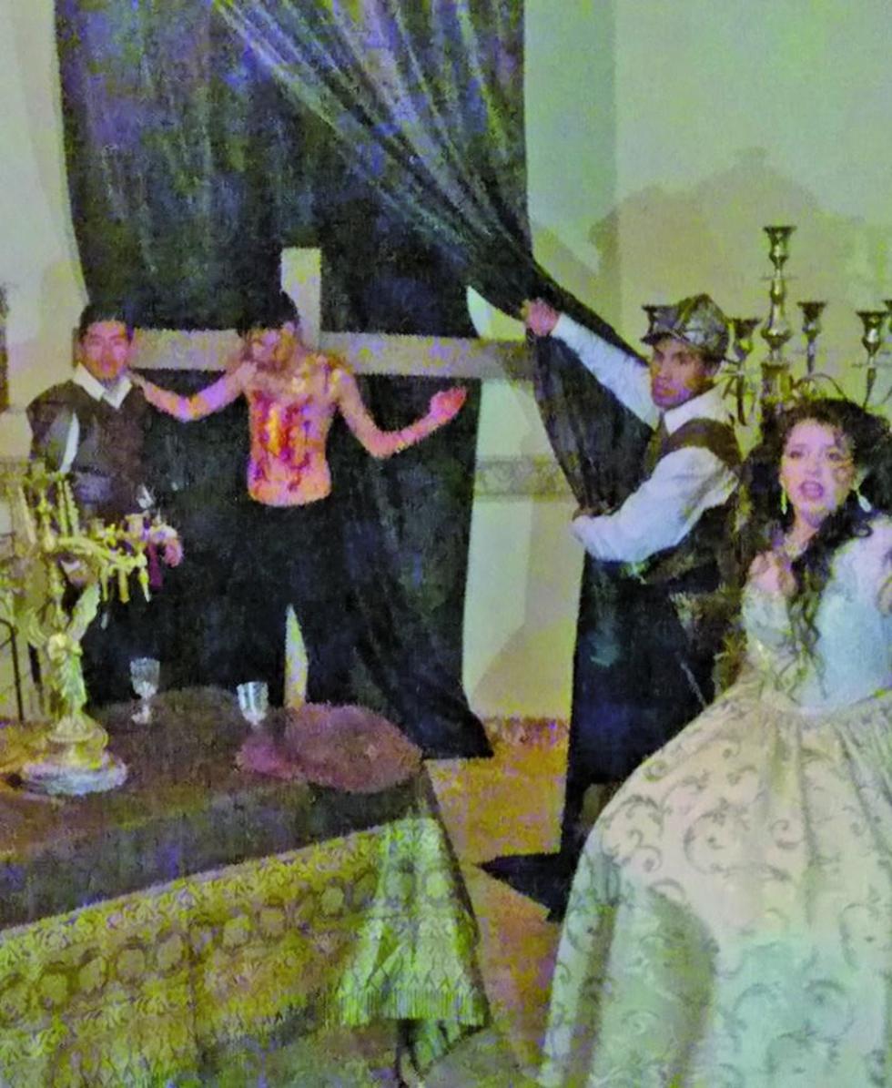 La escena del amante maltratado.