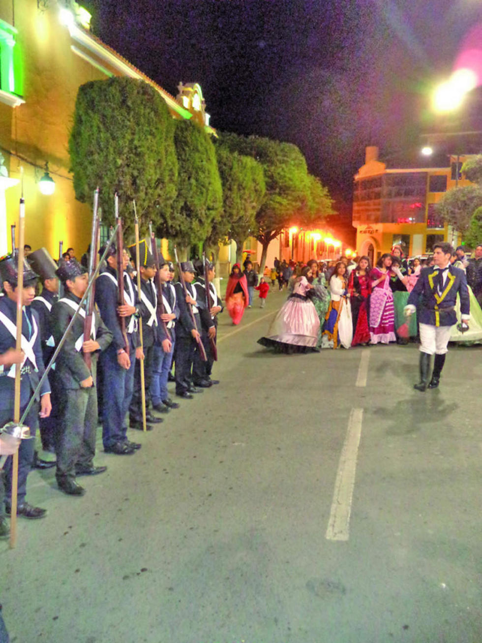 Una escena de la repetición de los sucesos.