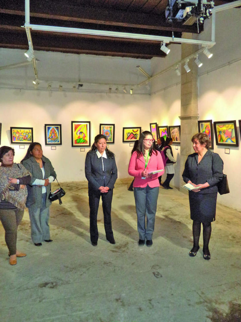 El acto de inauguración de la muestra.