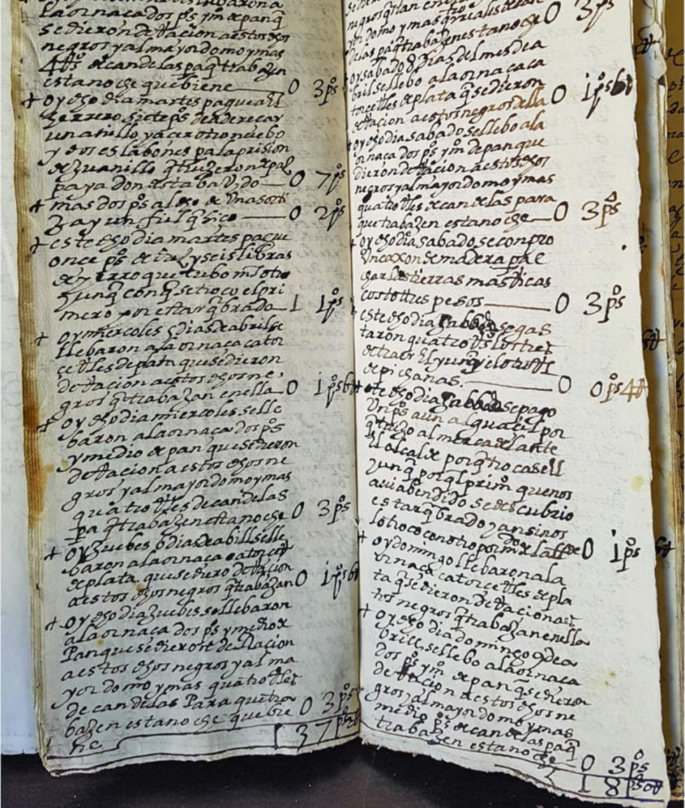 Los detalles del manuscrito.