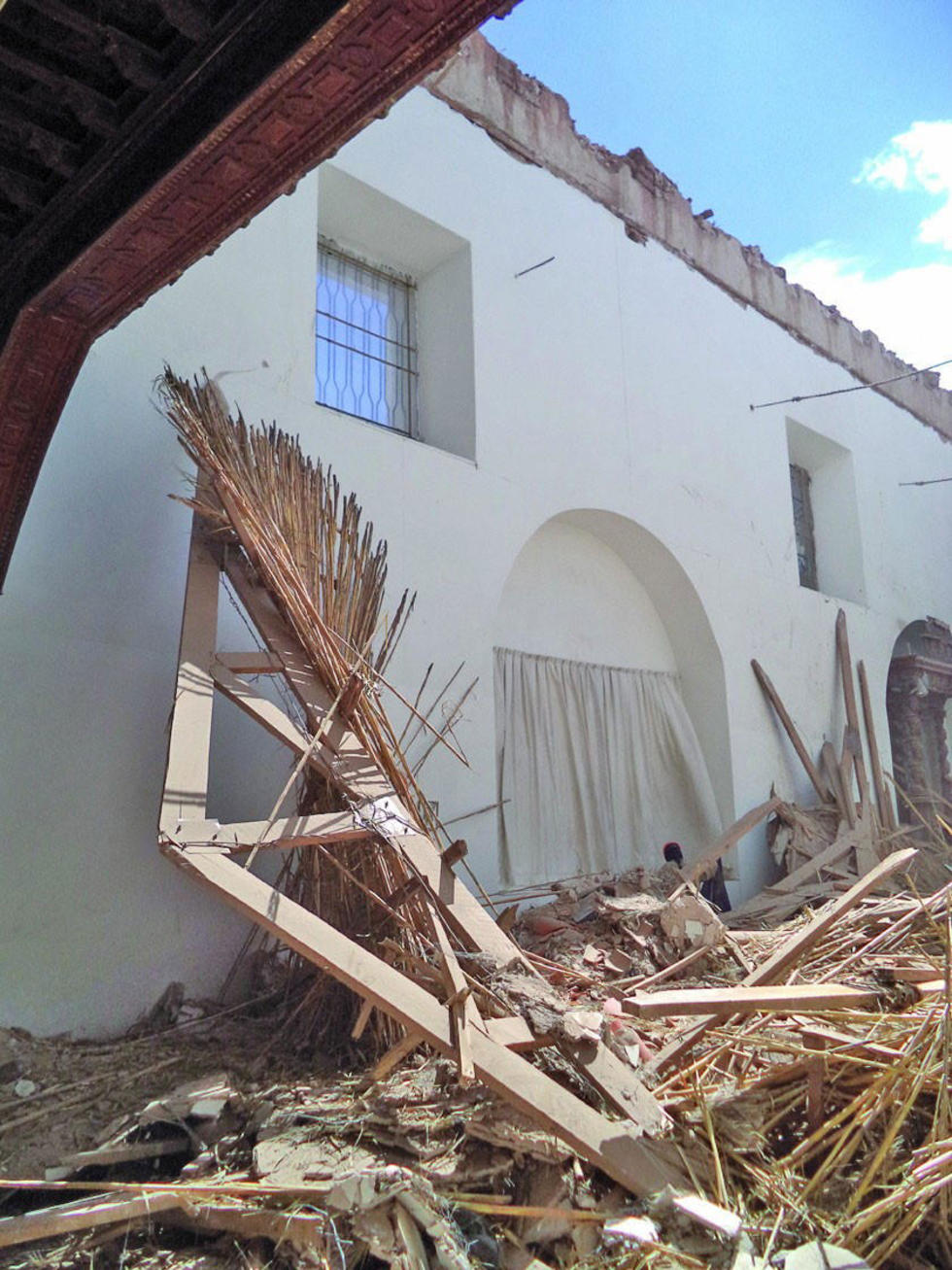 El 27 de abril de 2018 colapsó el techo del templo patrimonial.