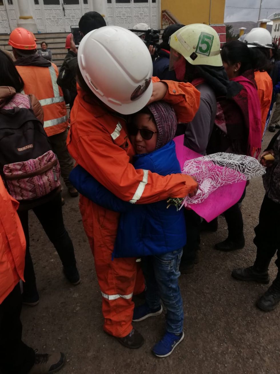 Estuvieron en Santa Cruz y fueron recibidos por sus familias.