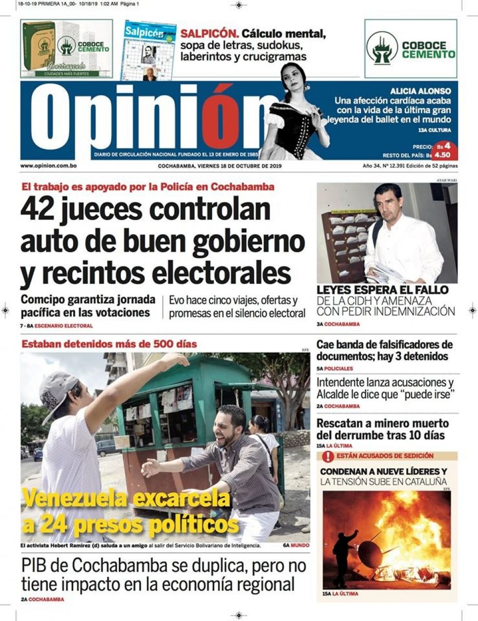 Opinión, Cochabamba.