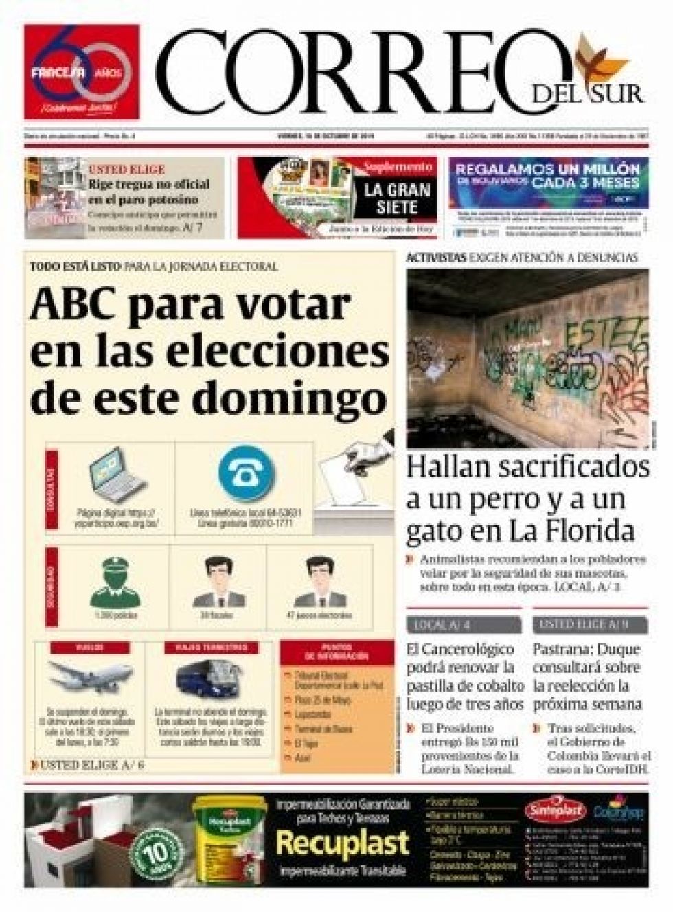 Correo del Sur, Sucre.