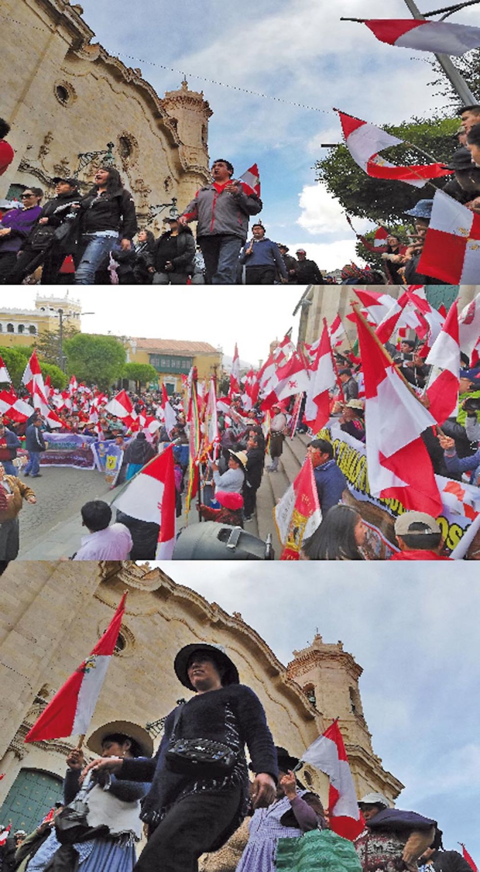 Gráficas de la marcha de protesta..