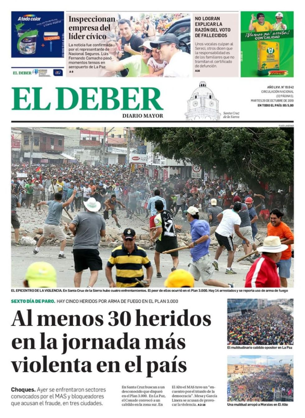El Deber, Santa Cruz.