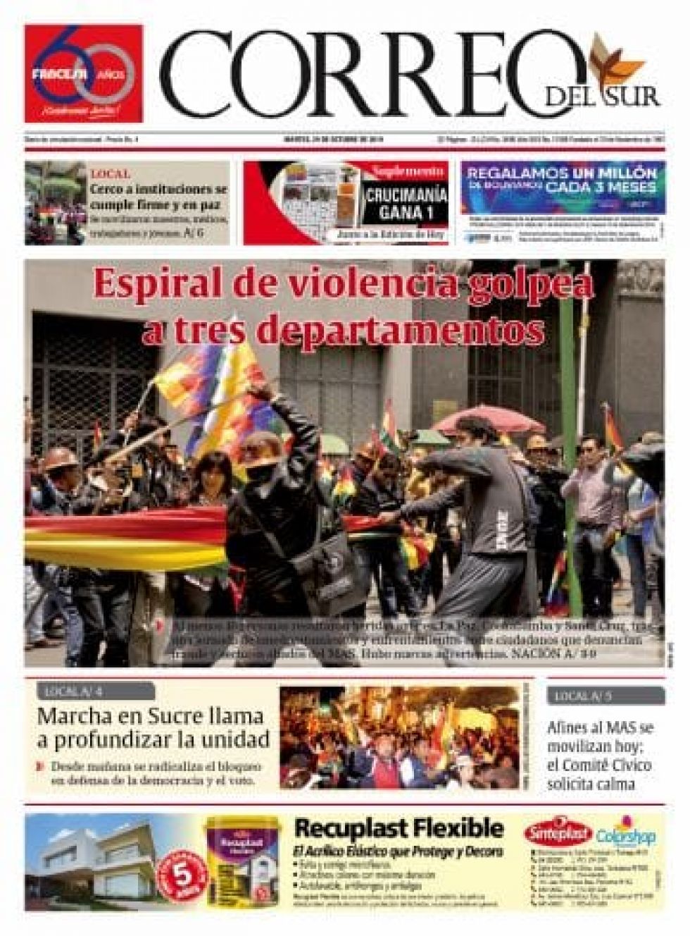 Correo del Sur, Sucre.
