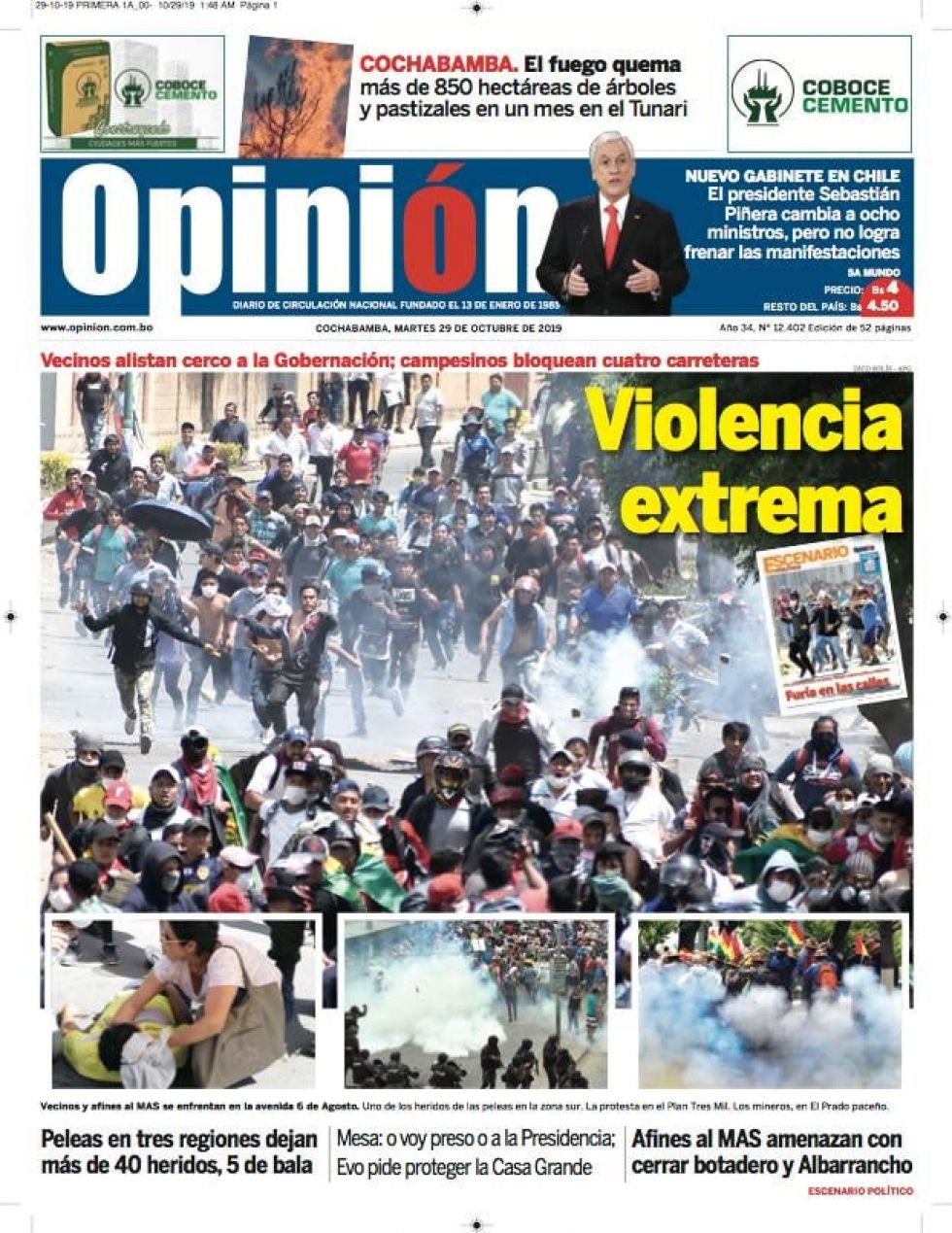 Opinión, Cochabamba.