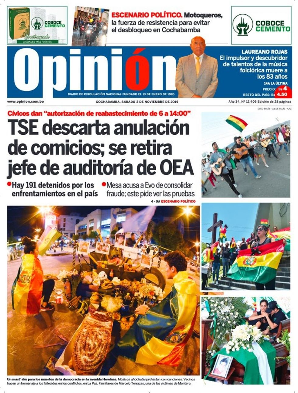 Opinión, Cochabamba.
