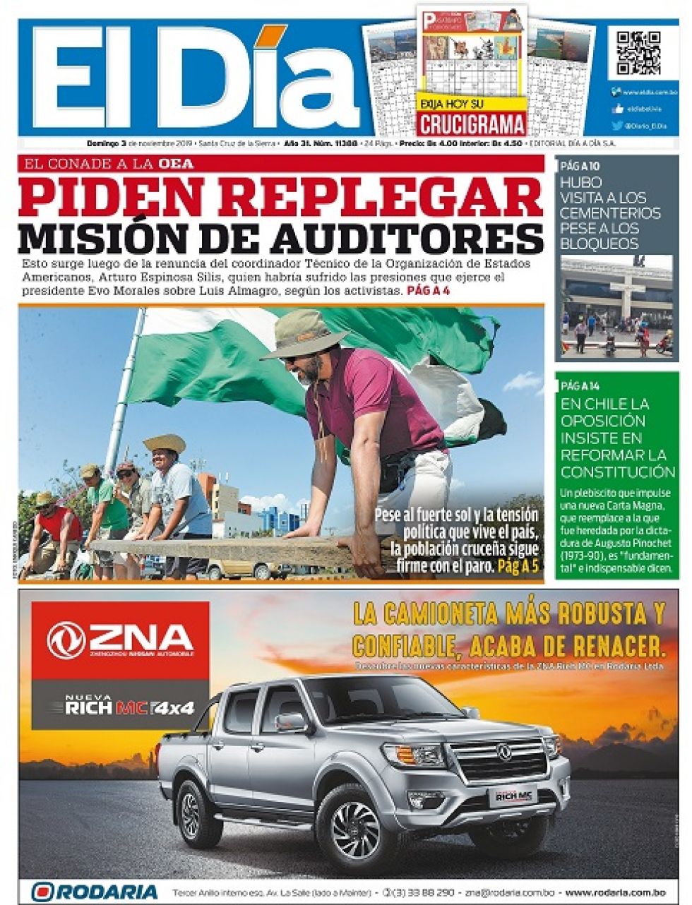 El Día, Santa Cruz.