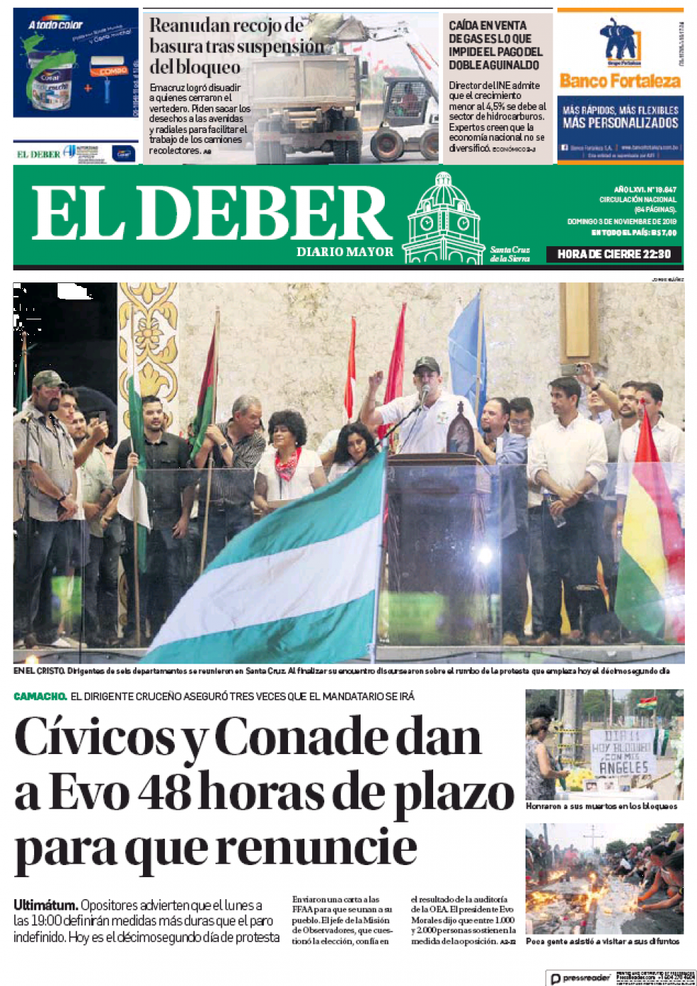 El Deber, Santa Cruz.