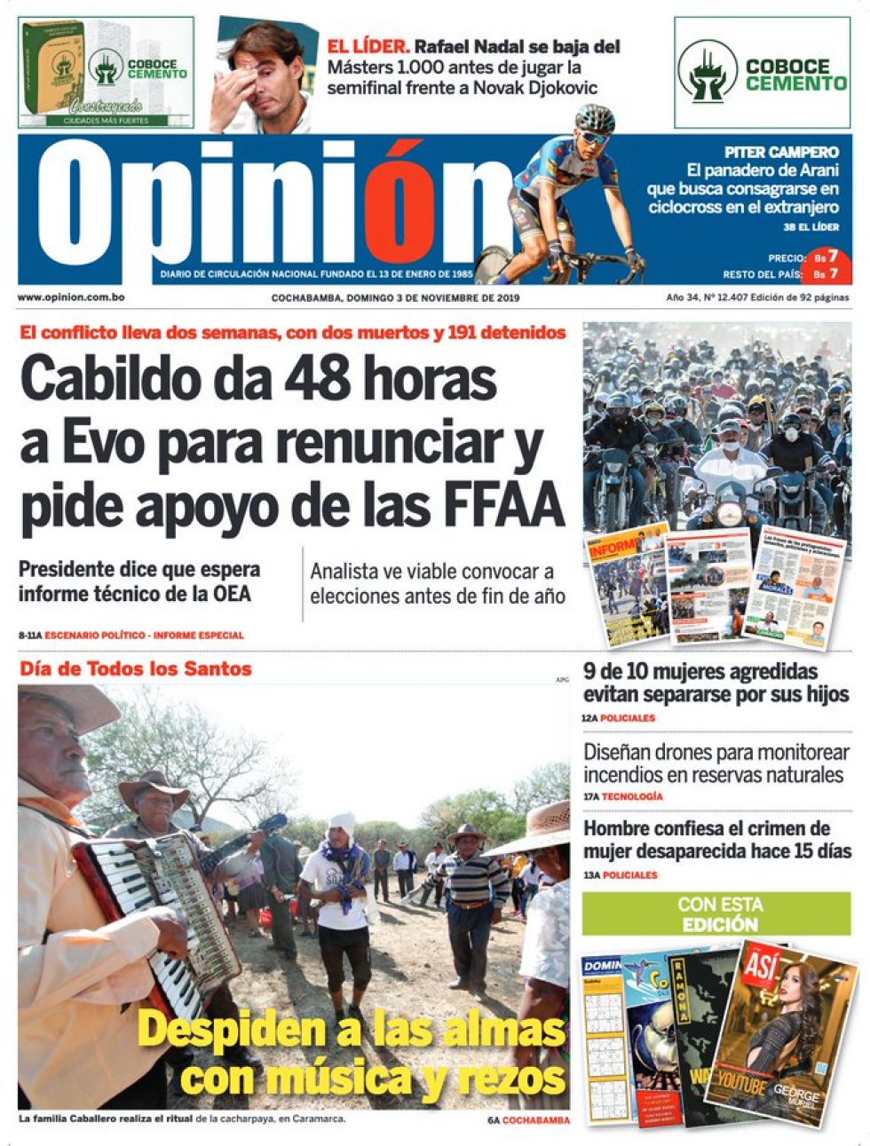 Opinión, Cochabamba.