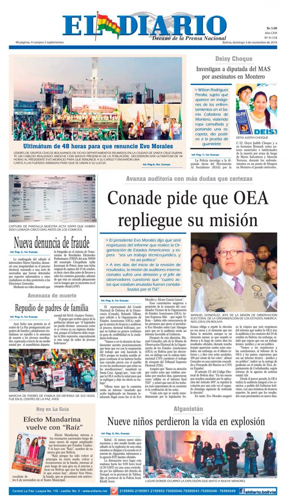 El Diario, La Paz.