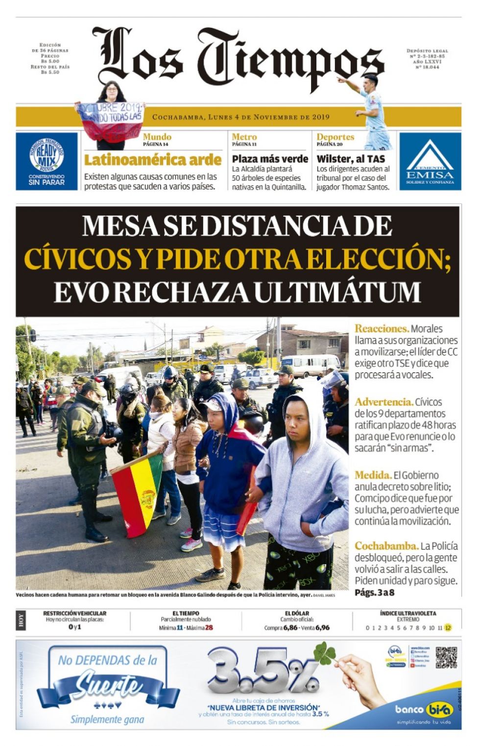 Los Tiempos, Cochabamba.