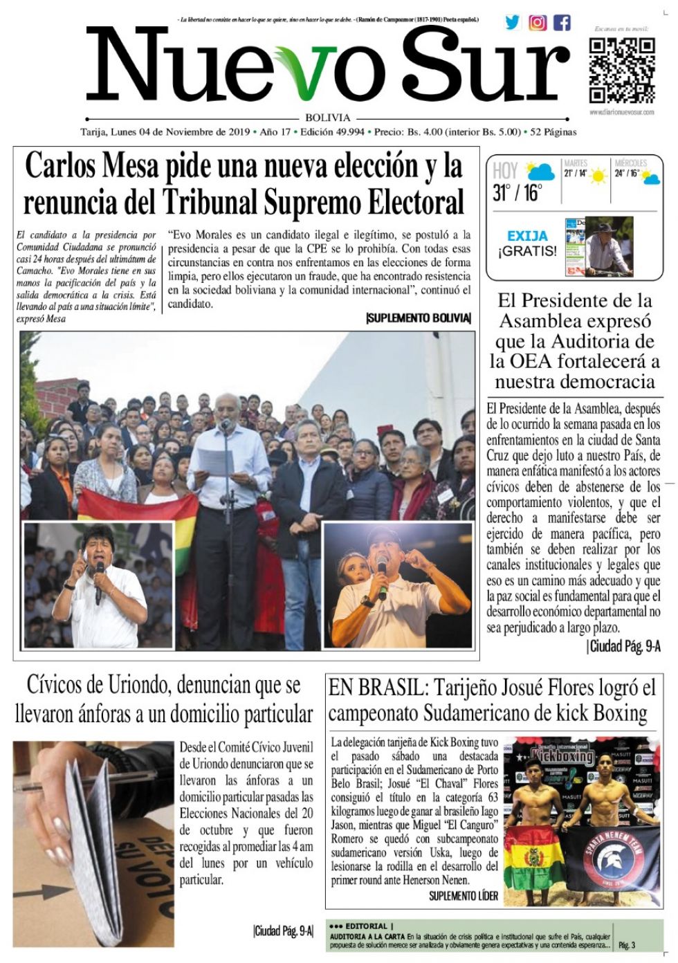 Nuevo Sur, Tarija.