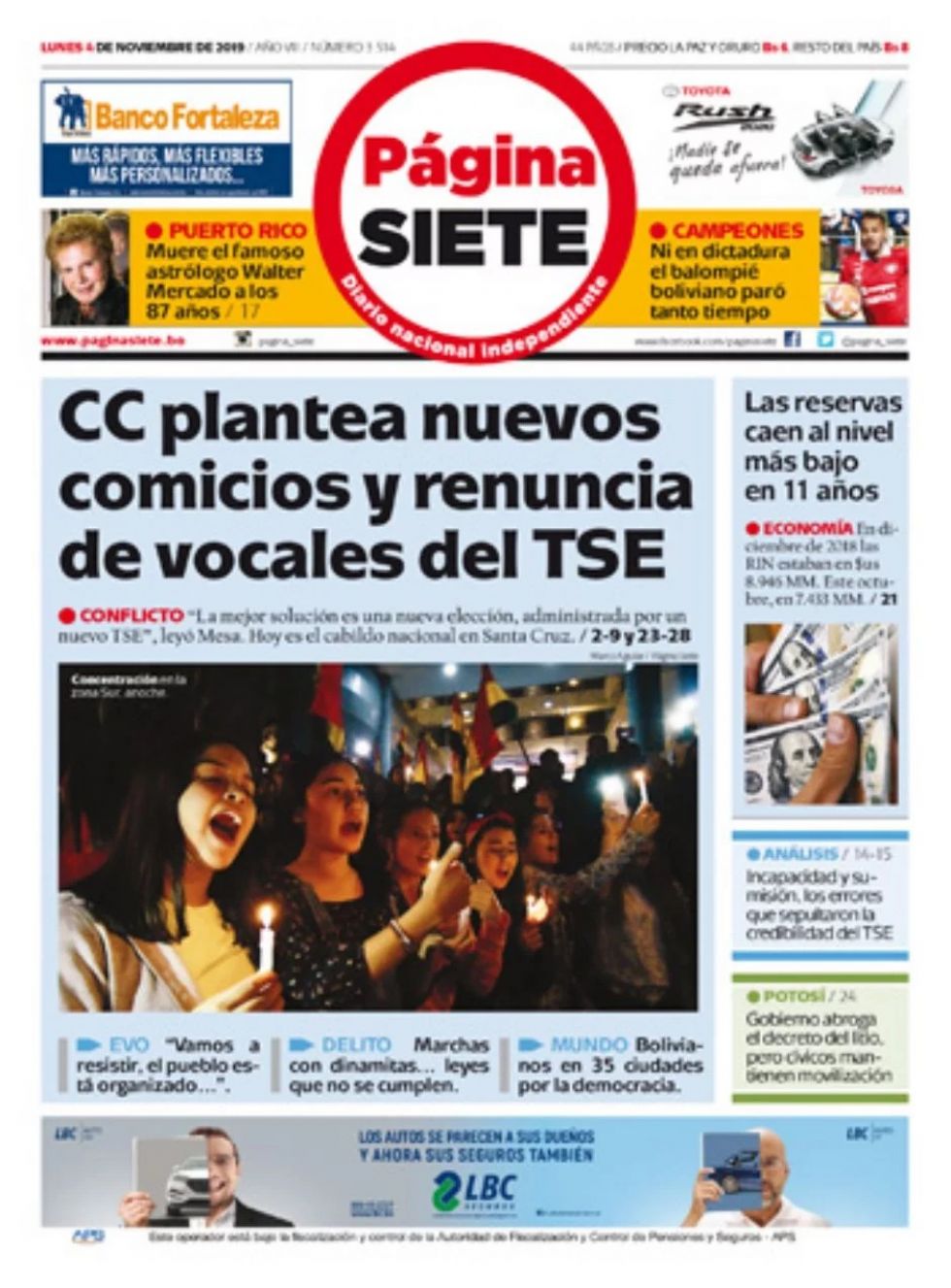 Página Siete, La Paz.