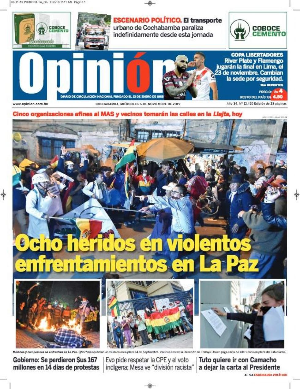 Opinión, Cochabamba.